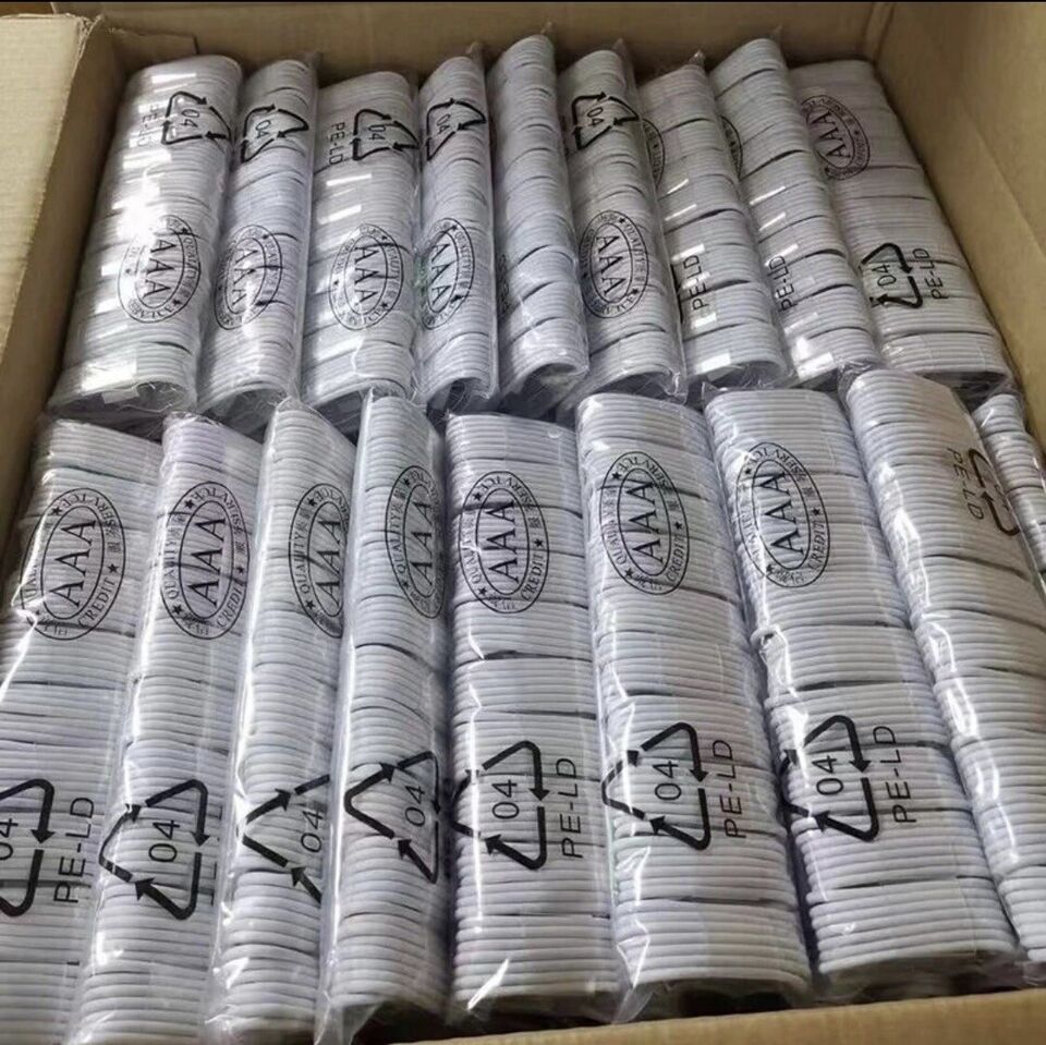 1m USB Cable for iPhone - White 100pcs